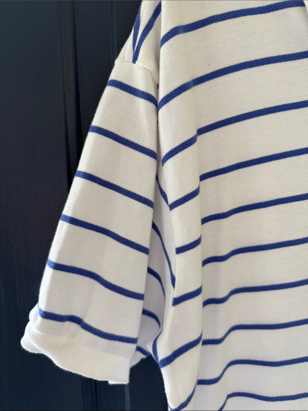 Polo by Ralph Lauren White Polo with Blue Stripes & Orange Pony Logo - Size XL - Picture 4 of 7